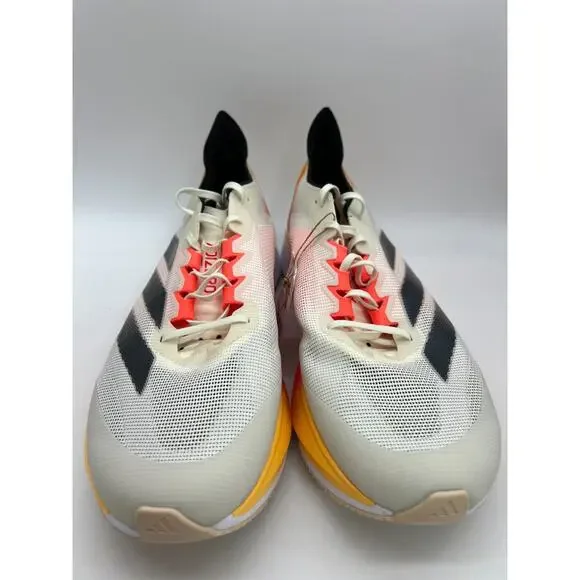 adidas Adizero Boston 12 Ivory Core Black Solar Red IG3320 Men's Size 12.5 - Picture 10 of 16